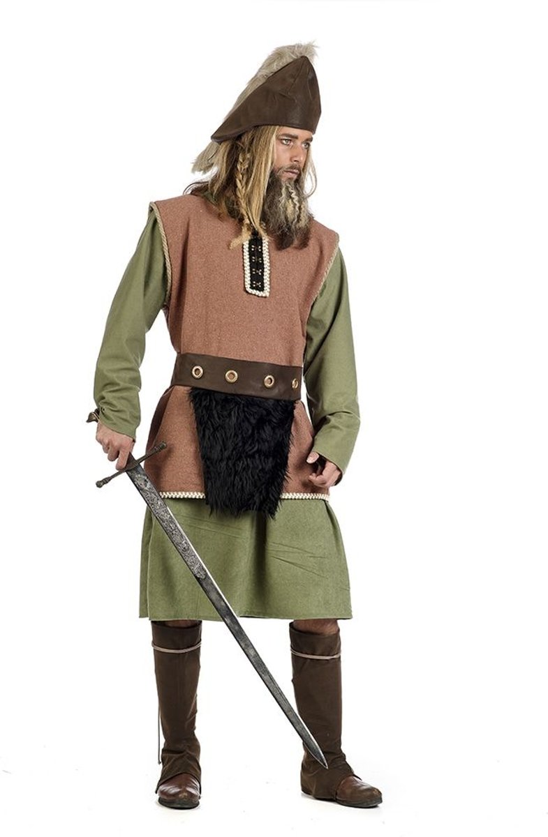 Piraat & Viking Kostuum | Keltische Strijder Keegan Knight | Man | Maat 52 | Carnaval kostuum | Verkleedkleding